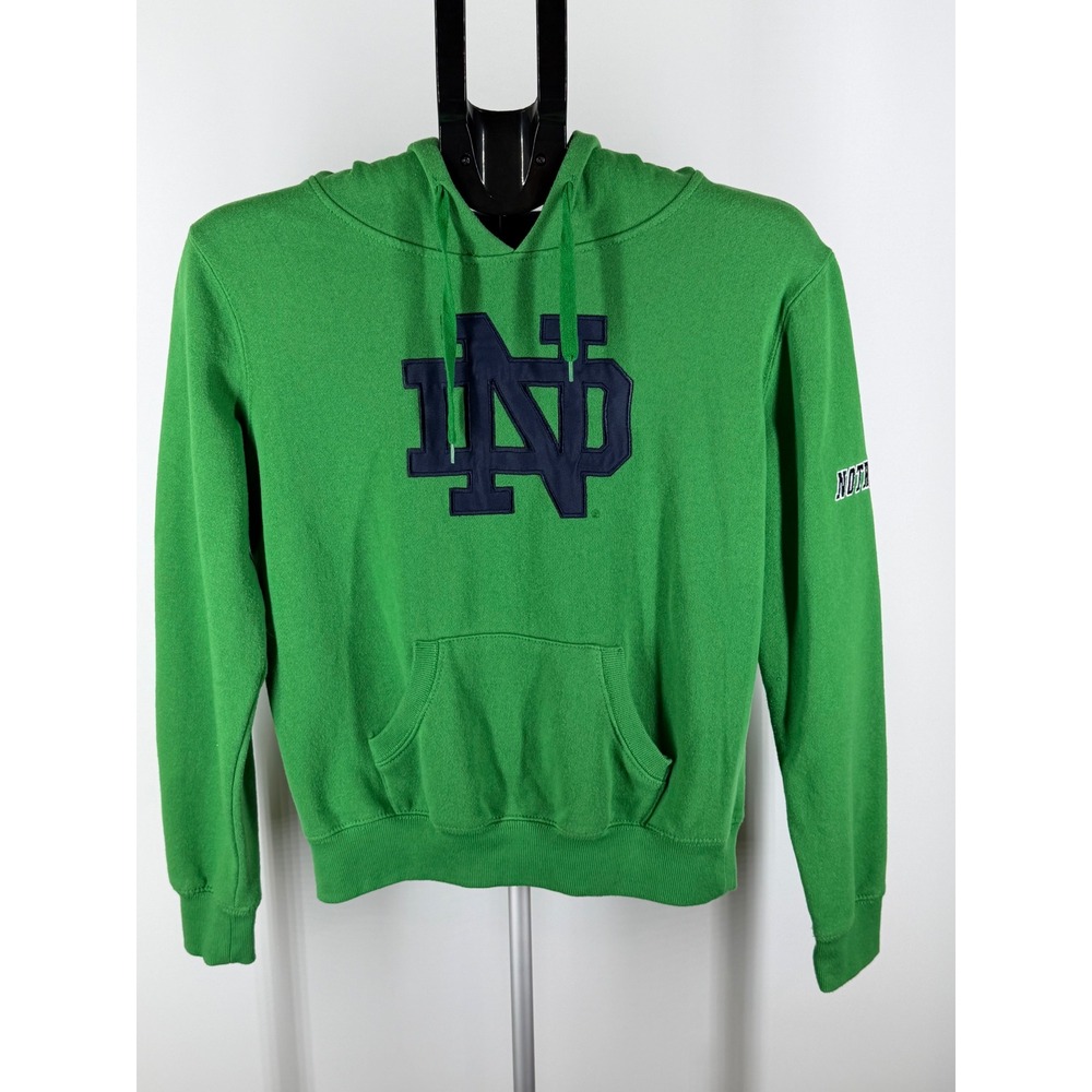 Colosseum Notre Dame Fighting Irish Hoodie Green Navy Blue Womens S
